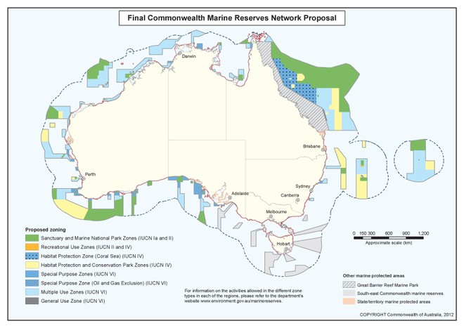 Marine Park Zones © SW